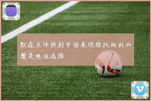 默森点评热刺中场表现称托纳利加盟是绝佳选择